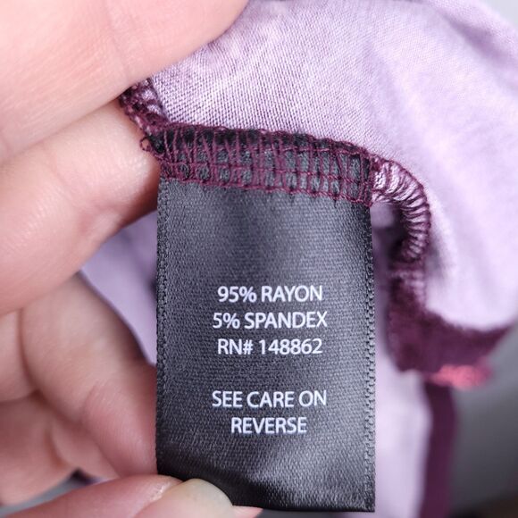 Torrid Top 2X Burgundy Tiger Print Super Soft Knits V Neck - Picture 10 of 11